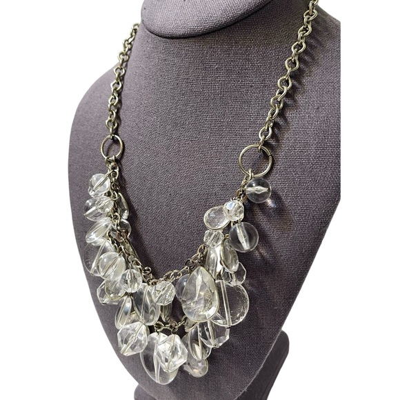 ❤️ Vintage Premier Designs ‘Crystal Clear’ Chandelier Statement Necklace - Picture 3 of 7